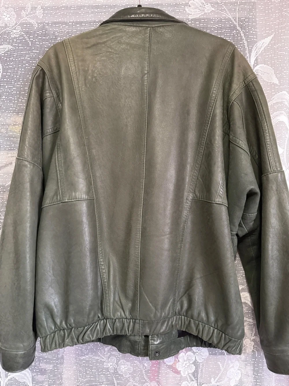 Vintage the Old Mill green buttery soft leather jacket - Picture 6 of 7